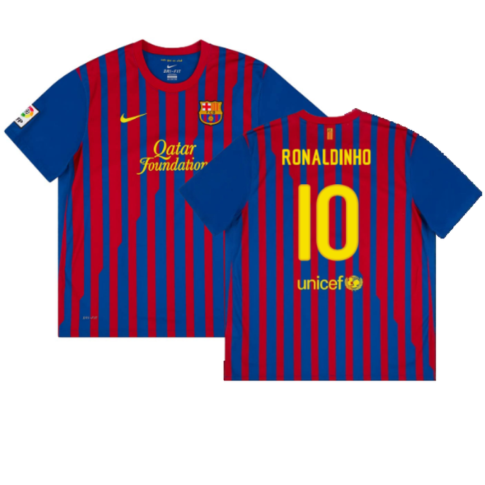 Barcelona 2011-12 Home Shirt (S) (Very Good) (Ronaldinho 10)