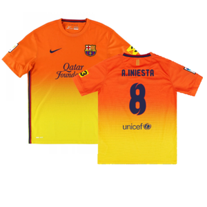 Barcelona 2012-13 Away Shirt (XL) (Very Good) (A.Iniesta 8)_0