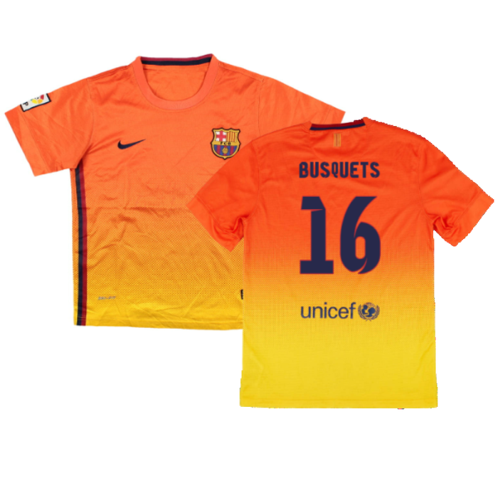 Barcelona 2012-13 Away Shirt (Sponsorless) (LB) (BUSQUETS 16) (Very Good)