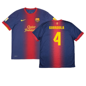 Barcelona 2012-13 Home Shirt (XL) (Excellent) (Guardiola 4)_0