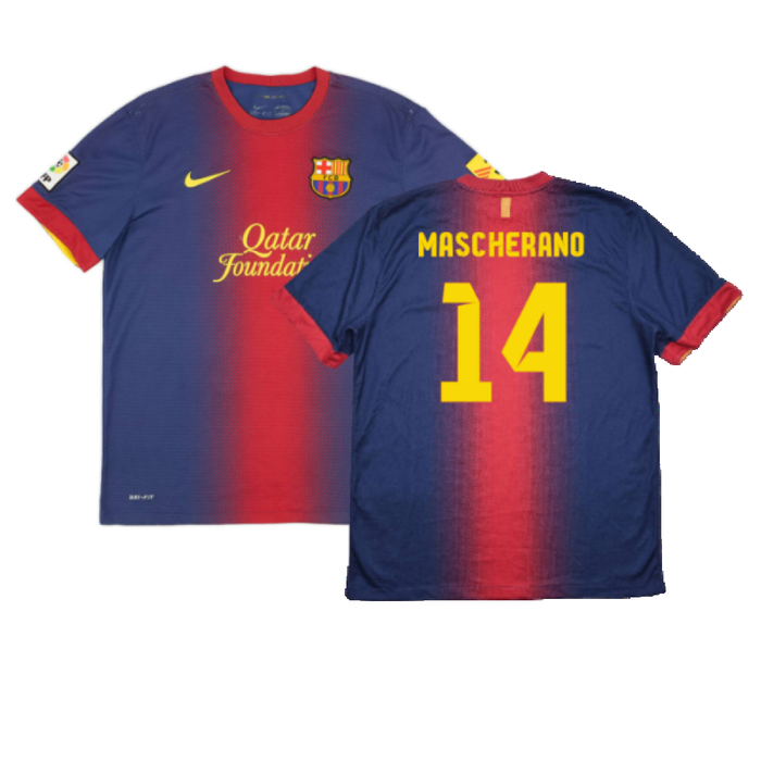 Barcelona 2012-13 Home Shirt (XL) (Excellent) (Mascherano 14)