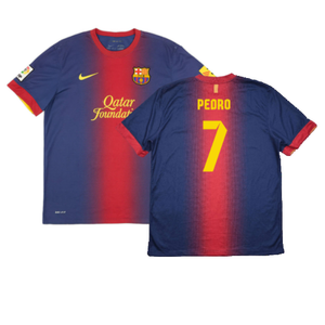 Barcelona 2012-13 Home Shirt (L) (Good) (Pedro 7)_0