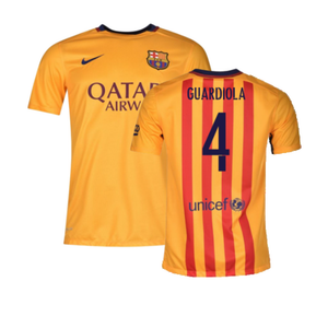 Barcelona 2015-16 Away Shirt (2XL) (Good) (Guardiola 4)_0