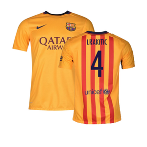 Barcelona 2015-16 Away Shirt (XLB) (Excellent) (I.Rakitic 4)_0