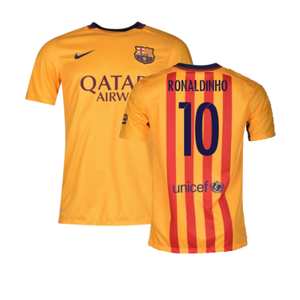 Barcelona 2015-16 Away Shirt (MB) (Mint) (Ronaldinho 10)_0