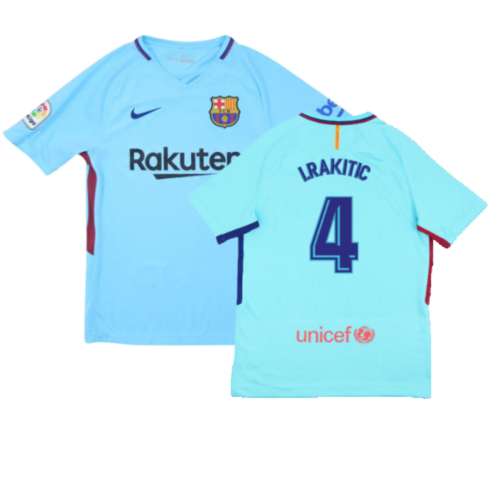 Barcelona 2017-18 Away Shirt (2XL) (Very Good) (I.Rakitic 4)