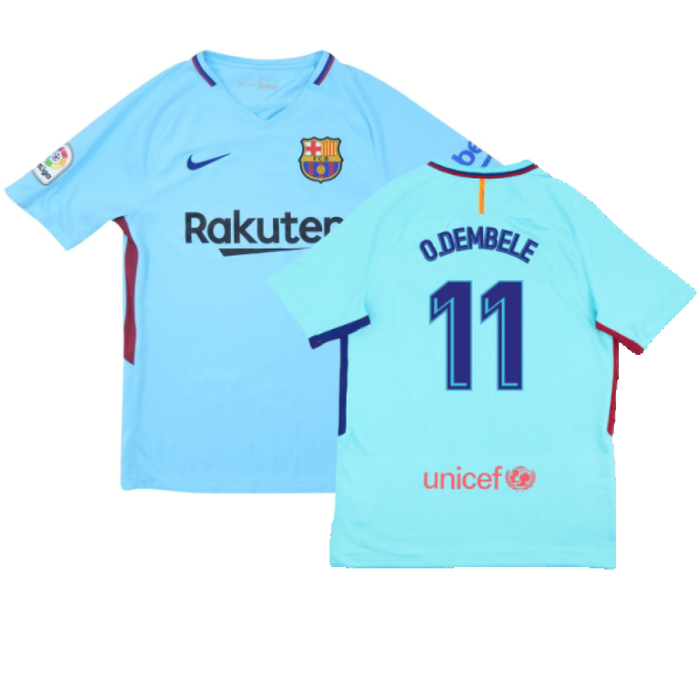 Barcelona 2017-18 Away Shirt (2XL) (Very Good) (O.Dembele 11)