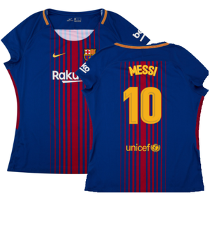 Barcelona 2017-18 Home Shirt (Womens) (XL) (Mint) (Messi 10)_0