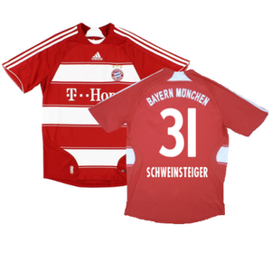 Bayern Munich 2007-09 Home Shirt (M) (Excellent) (Schweinsteiger 31)_0