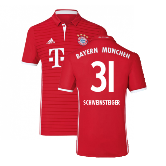 Bayern Munich 2016-17 Home Shirt (Excellent) (Schweinsteiger 31)