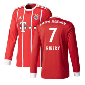 Bayern Munich 2017-18 Home Long Sleeve Shirt (XL) (Excellent) (Ribery 7)_0