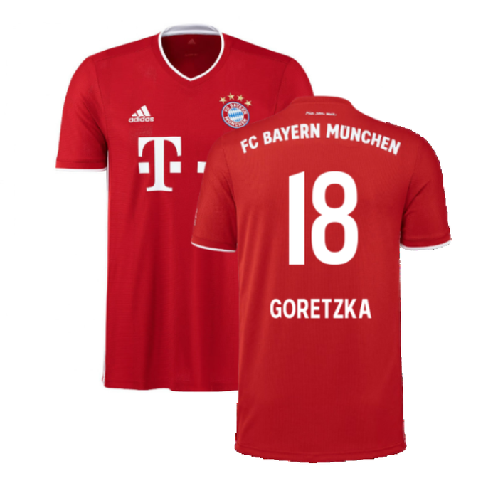 Bayern Munich 2020-21 Home Shirt (L) (Mint) (GORETZKA 18)