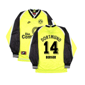 Borussia Dortmund 1995-96 Long Sleeve Home Shirt (S) (Excellent) (Berger 14)_0