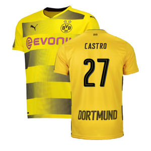 Borussia Dortmund 2017-18 Home Shirt (S) (Very Good) (Castro 27)_0
