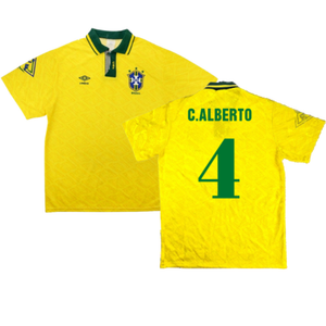 Brazil 1991-93 Home Shirt (S) (Good) (C.Alberto 4)_0