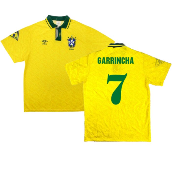 Brazil 1991-93 Home Shirt (S) (Good) (Garrincha 7)