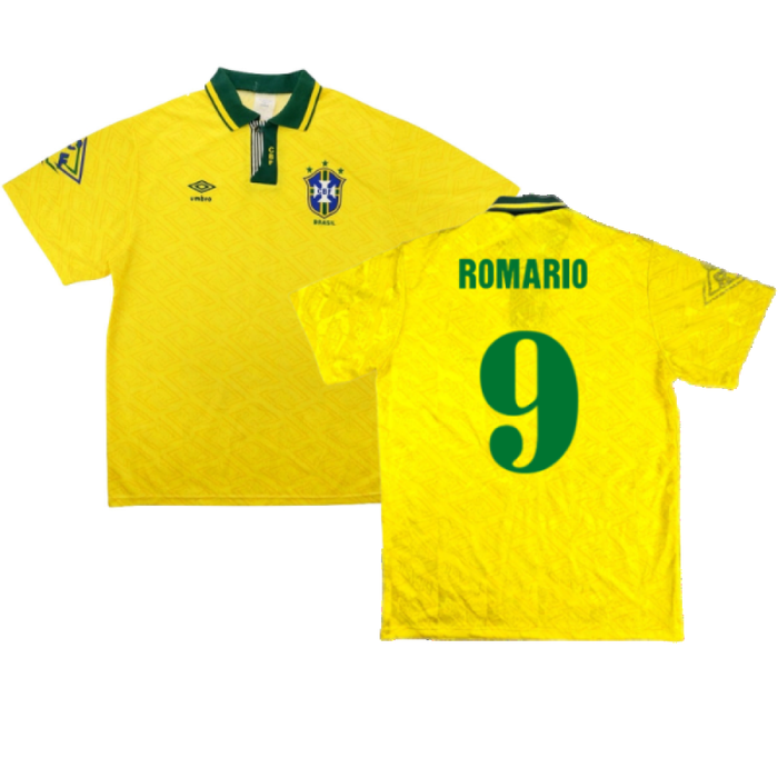 Brazil 1991-93 Home Shirt (S) (Good) (Romario 9)