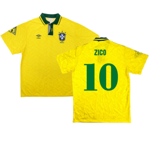 Brazil 1991-93 Home Shirt (S) (Good) (Zico 10)_0