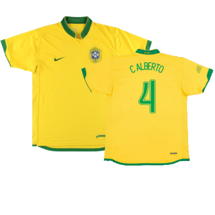 Brazil 2006-08 Home Shirt (L) (Excellent) (C Alberto 4)