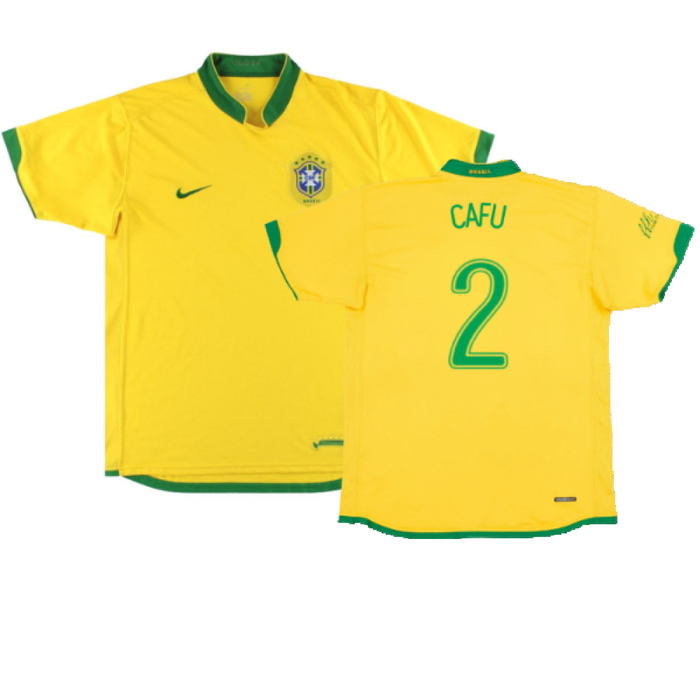 Brazil 2006-08 Home Shirt (L) (Excellent) (Cafu 2)