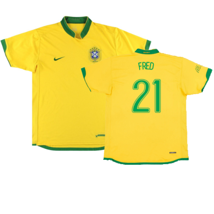 Brazil 2006-08 Home Shirt (L) (Excellent) (Fred 21)