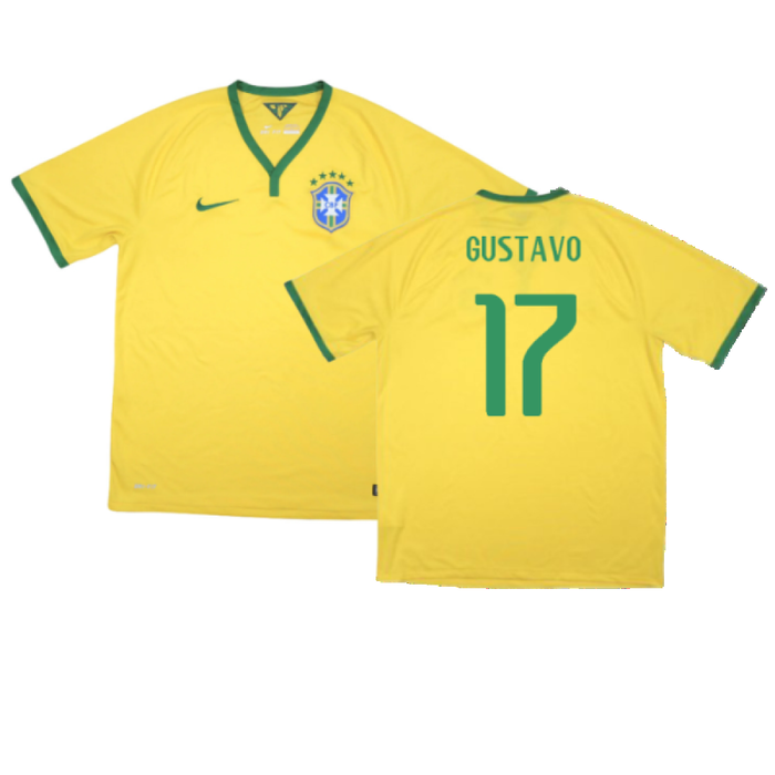 Brazil 2014-15 Home Shirt (Excellent) (Gustavo 17)