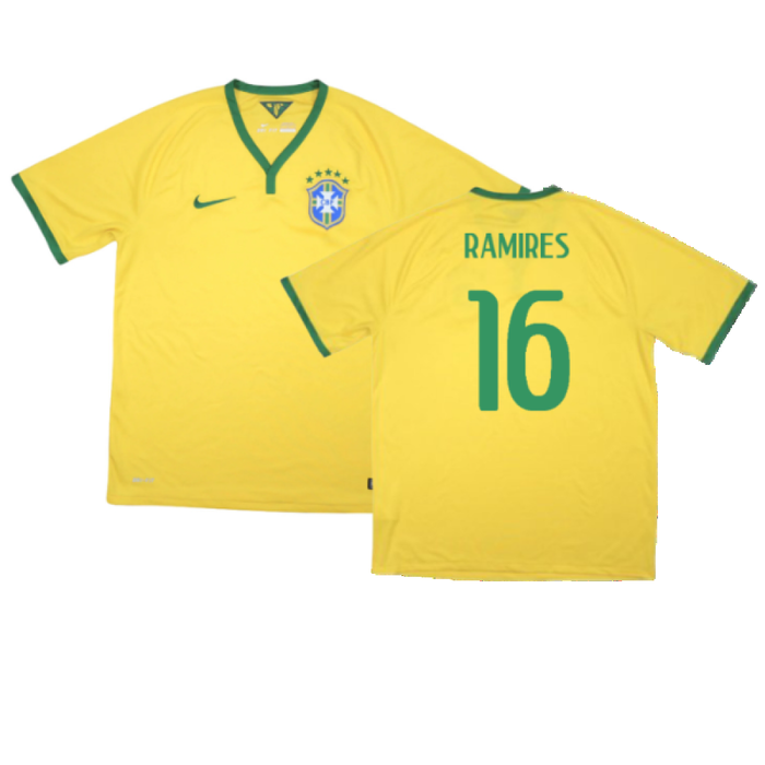 Brazil 2014-15 Home Shirt (Excellent) (Ramires 16)