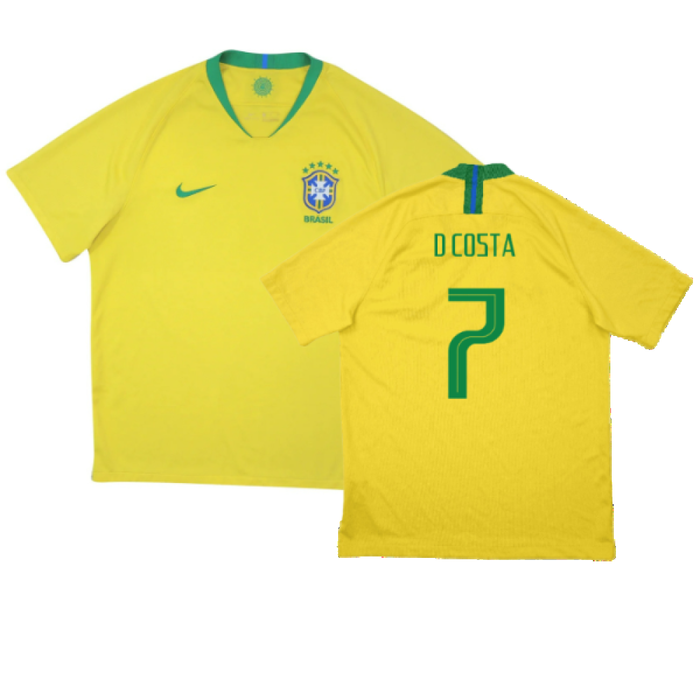 Brazil 2018-19 Home Shirt (Good) (D Costa 7)