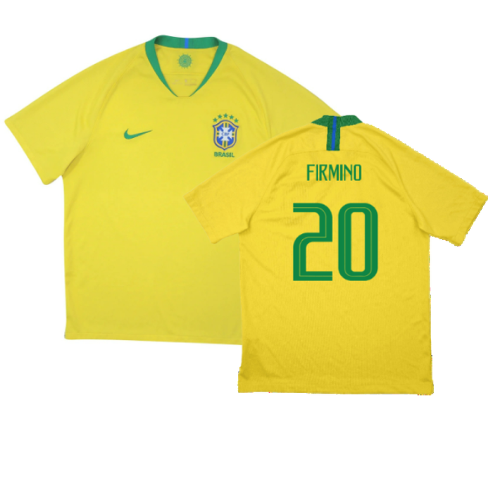 Brazil 2018-19 Home Shirt (Excellent) (Firmino 20)