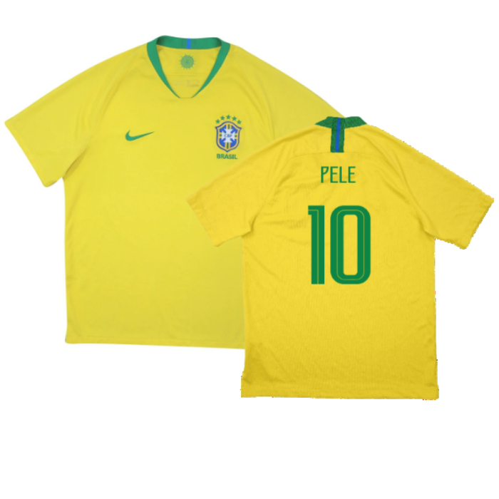 Brazil 2018-19 Home Shirt (Good) (Pele 10)