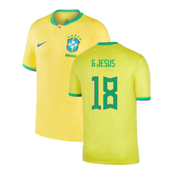 Brazil 2022-23 Home Shirt (Baby) (3-6 months) (Excellent) (G Jesus 18)