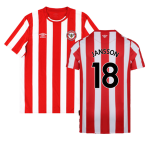 Brentford 2021-23 Home Shirt (M) (Mint) (JANSSON 18)_0