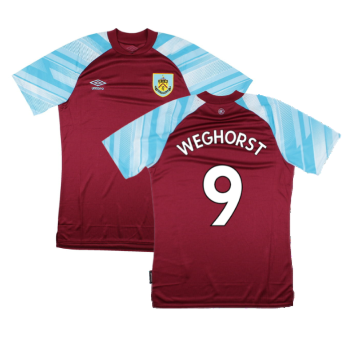 Burnley 2021-22 Home Shirt (Sponsorless) (XL) (WEGHORST 9) (Mint)