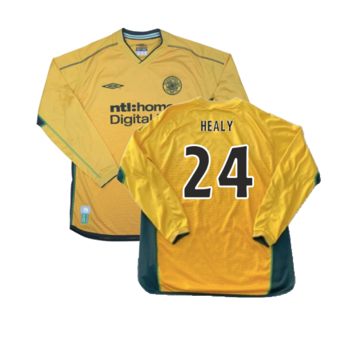 Celtic 2002-2003 Long Sleeve Away Shirt (Excellent) (Healy 24)