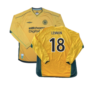 Celtic 2002-2003 Long Sleeve Away Shirt (Excellent) (Lennon 18)_0