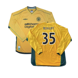 Celtic 2002-2003 Long Sleeve Away Shirt (Excellent) (Mjallby 35)_0