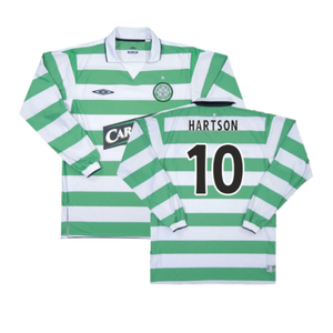 Celtic 2004-05 Home Long Sleeve Shirt (XXL) (Excellent) (Hartson 10)_0