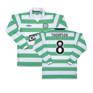 Celtic 2004-05 Home Long Sleeve Shirt (XXL) (Excellent) (Thompson 8)_0