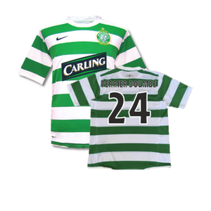 Celtic 2007-08 Home Shirt (M) (Good) (Perrier Doumbe 24)_0