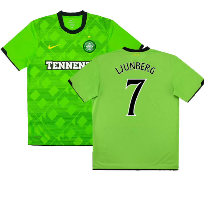 Celtic 2010-11 Away Shirt (XL) (Mint) (Ljunberg 7)