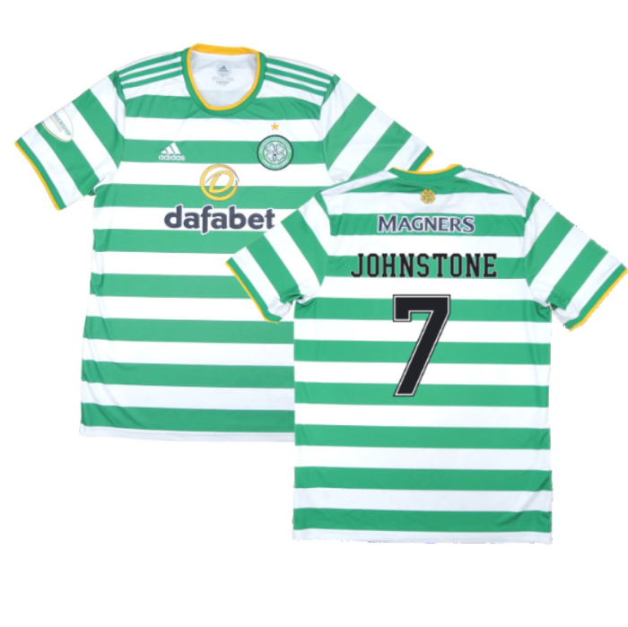 Celtic 2020-21 Home Shirt (XL) (Mint) (JOHNSTONE 7)