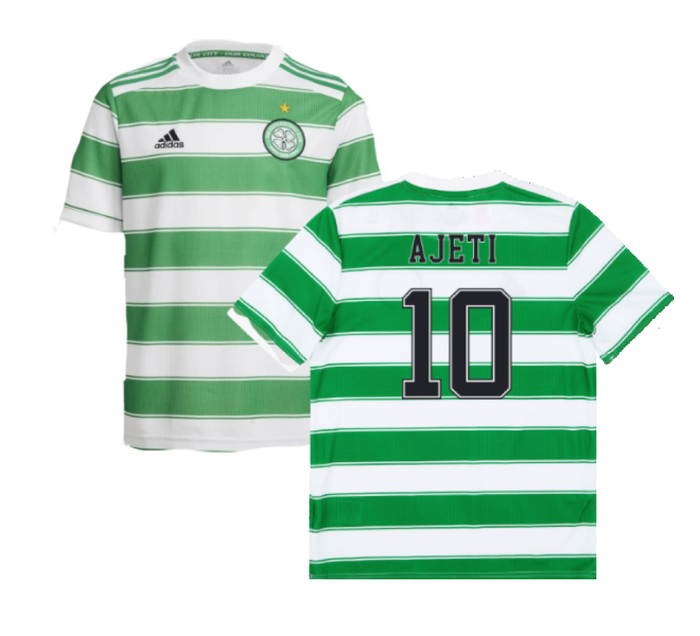 Celtic 2021-22 Home Shirt (Sponsorless) (L) (AJETI 10) (Good)