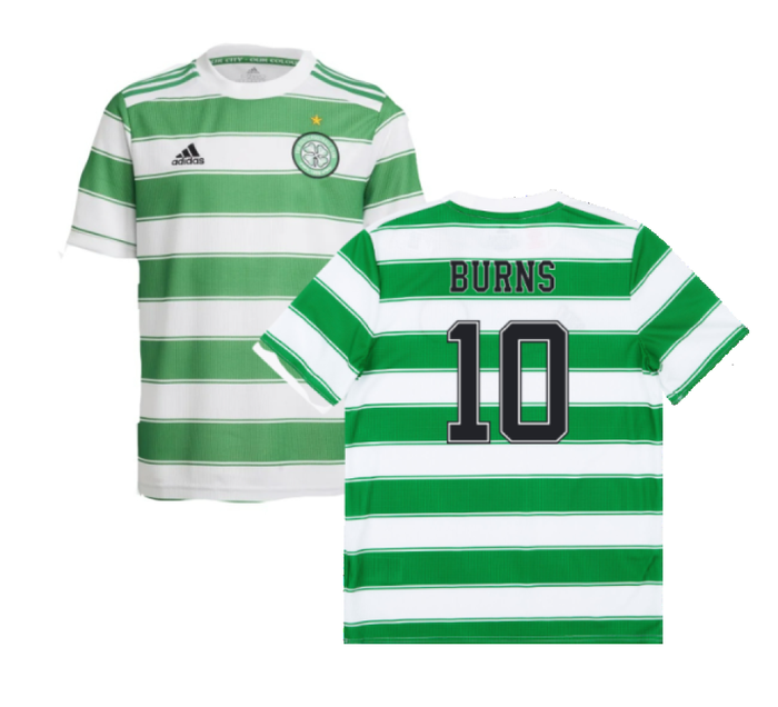 Celtic 2021-22 Home Shirt (Sponsorless) (L) (BURNS 10) (Good)