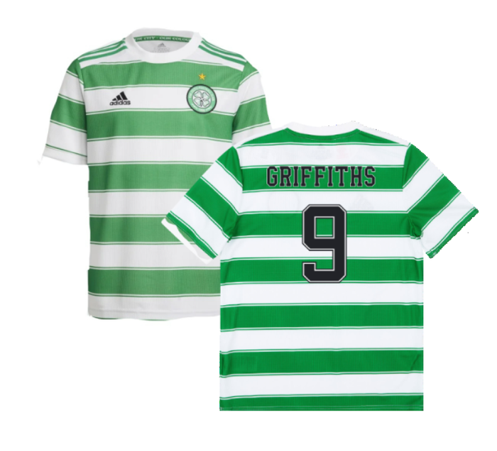 Celtic 2021-22 Home Shirt (Sponsorless) (L) (GRIFFITHS 9) (Good)