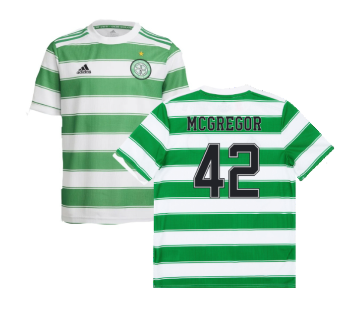 Celtic 2021-22 Home Shirt (Sponsorless) (L) (McGREGOR 42) (Good)