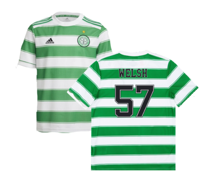 Celtic 2021-22 Home Shirt (Sponsorless) (L) (WELSH 57) (Good)