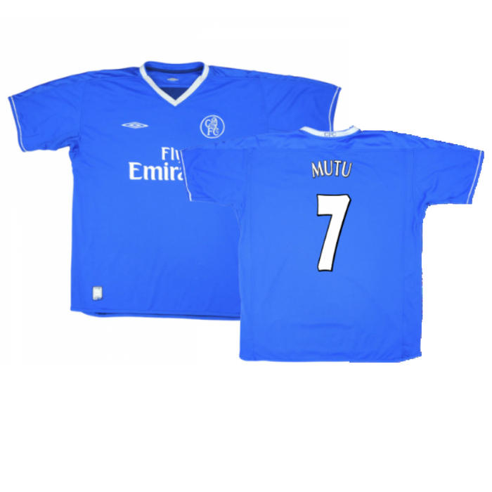 Chelsea 2003-05 Home Shirt (S) (Very Good) (Mutu 7)