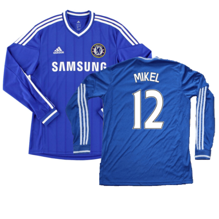 Chelsea 2013-14 Long Sleeve Home Shirt (S) (Excellent) (Mikel 12)