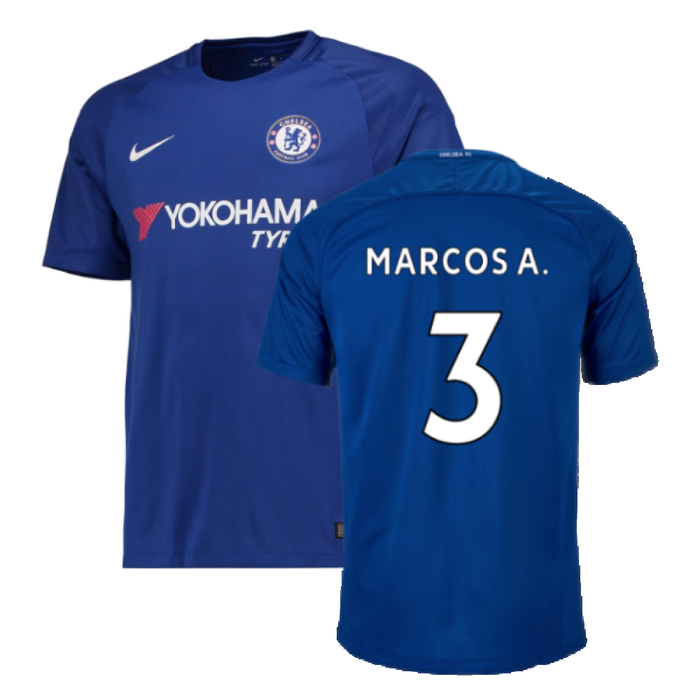 Chelsea 2017-18 Home Shirt (M) (BNWT) (Marcos A. 3)