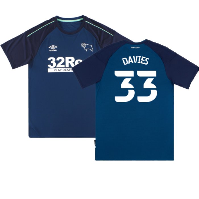 Derby County 2020-21 Away Shirt (S) (Mint) (Davies 33)